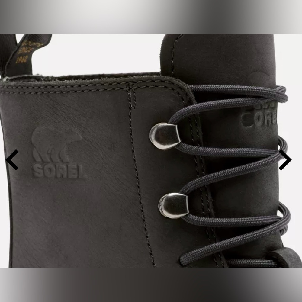 Sorel Women’s Suede Waterproof Hi Line Lace Up Boot in Jet Black Size 6 New - Picture 8 of 15